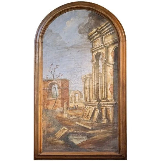 Set of Two Antique Italian Fresco Paintings (X-3063)