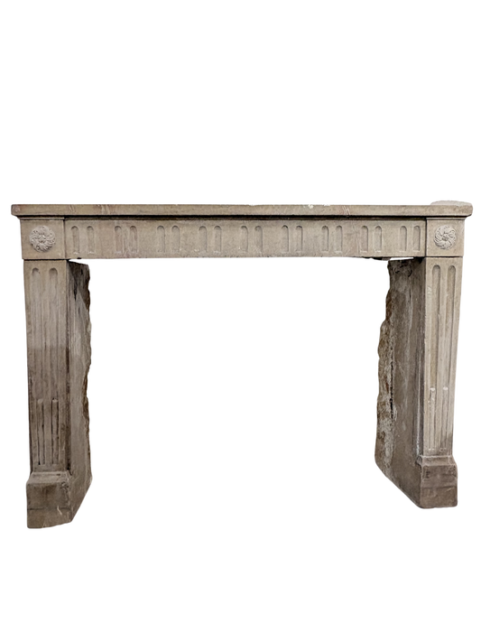 Limestone Mantel – Hand-Carved French Fireplace (M-YLKS)