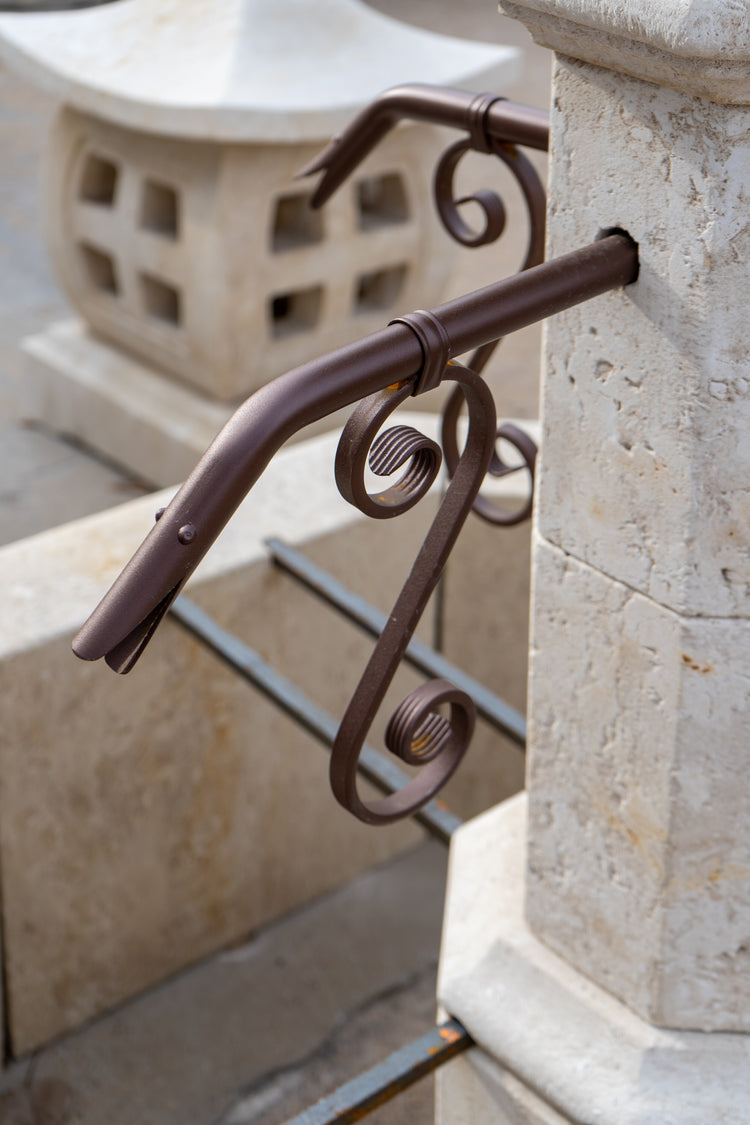 French Limestone Central Fountain