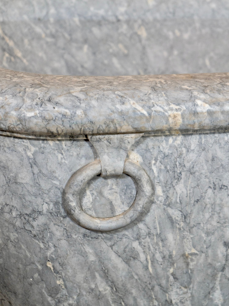 Antique Italian Light Grey Paloma Marble Bathtub (MS234)