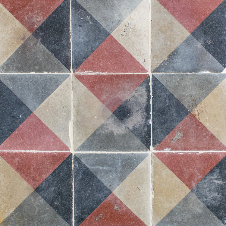 French Encaustic Geometric Concrete Tile