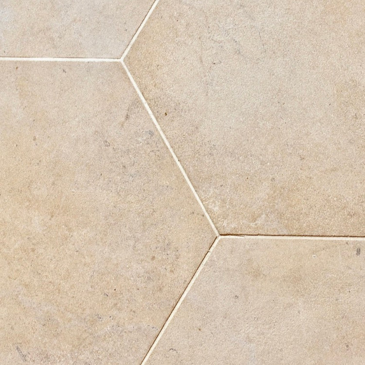 Egyptian Sandblasted Limestone Hexagonal Tile