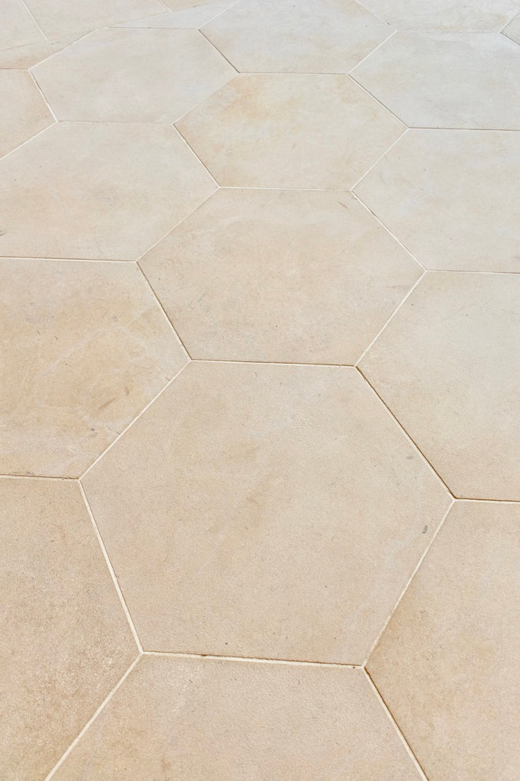 Egyptian Sandblasted Limestone Hexagonal Tile (STONE-CHFY)