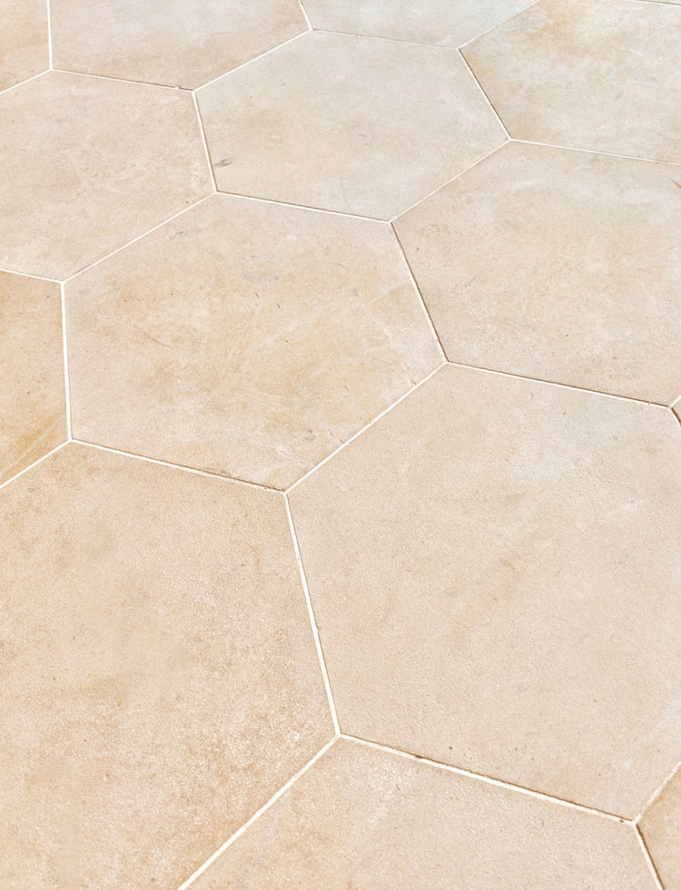 Egyptian Sandblasted Limestone Hexagonal Tile (STONE-CHFY)