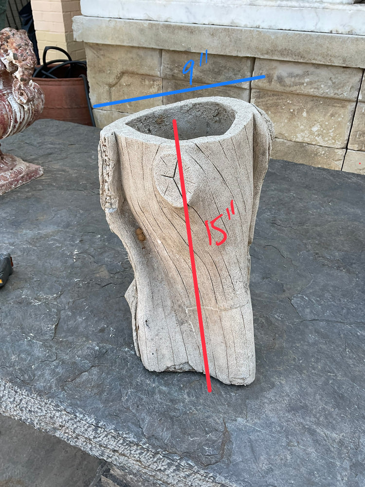 French Faux Bois Planter (V-UXRK)