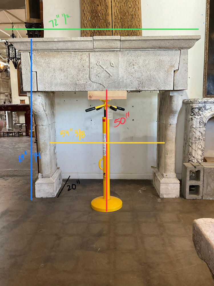 French Limestone Mantel