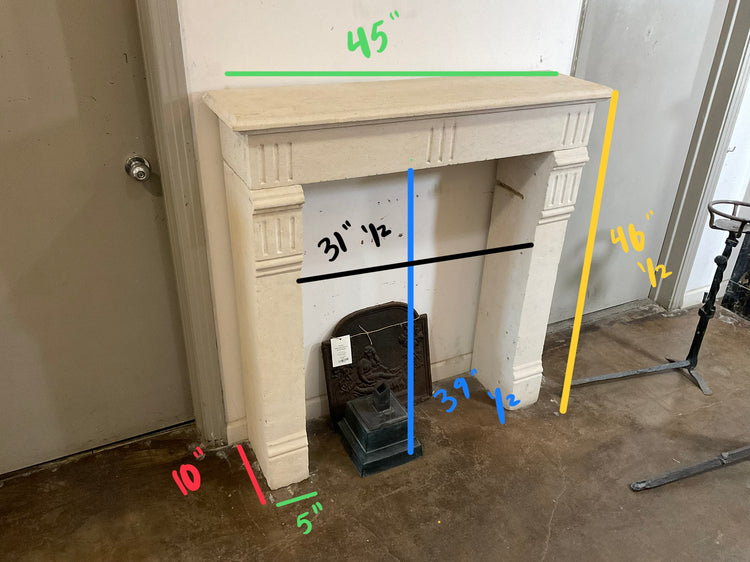 Antique French Limestone Mantel (M-PLNZ)