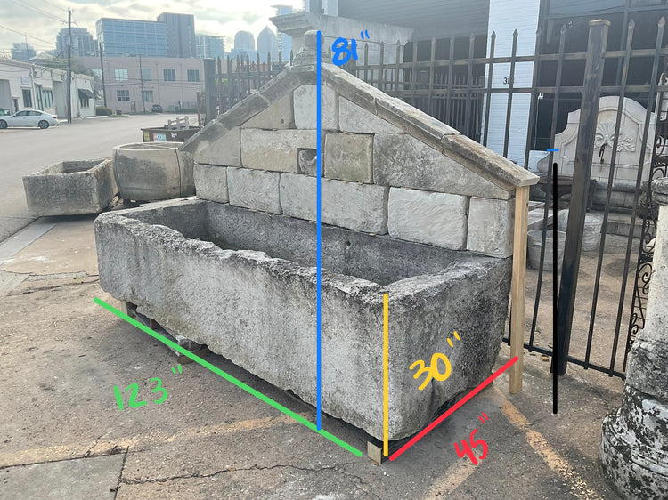 Antique French Limestone Wall Fountain (T-SKJH)