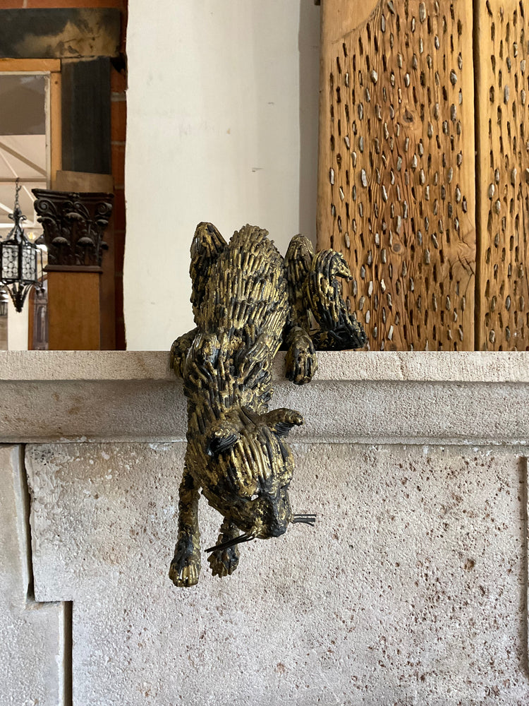 American Bronze Ledge Cat Sculpture (HD-DABJ)