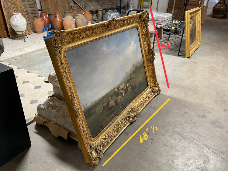 French Gold Leaf Framed Painting (HD-RSZO)