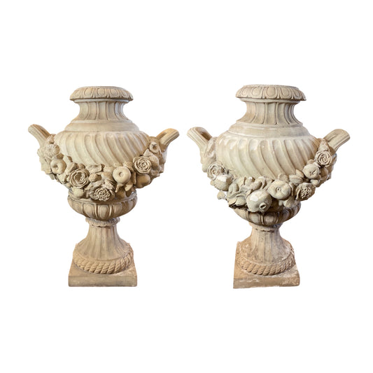 Pair of English Terracotta Planters (V-JVRW)