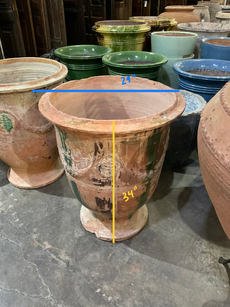 Pair of French Terracotta Anduze Planters