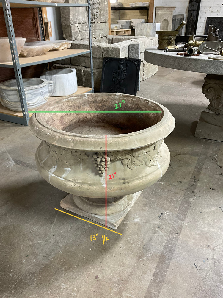 Pair of English Low-Line Terracotta Planters (V-JDC0)