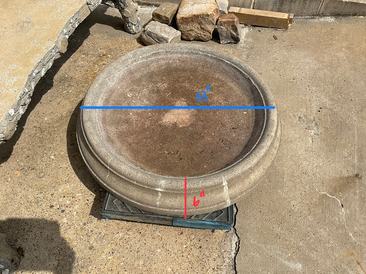 English Low-Line Concrete Birdbath (GE-YMRA)