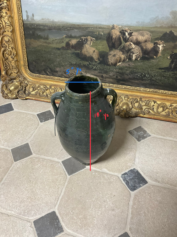 Greek Terracotta Glazed Vessel (V-PTAW)