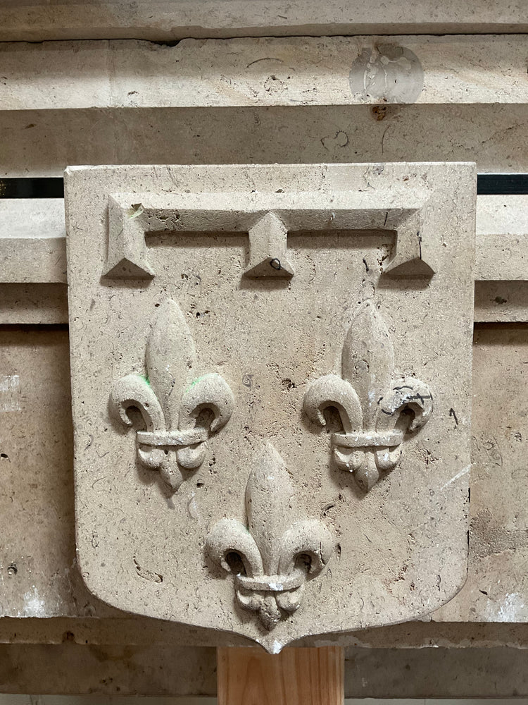 French Limestone Mantel