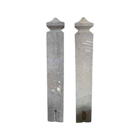 Pair of Belgian Blustone and Iron Gate With Columns