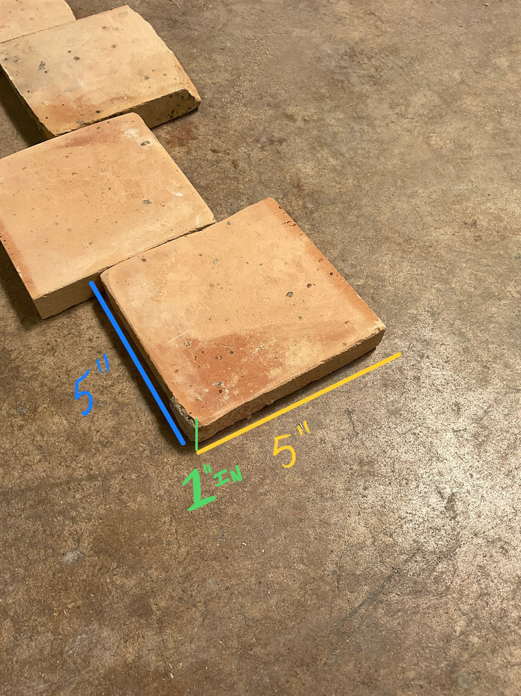Reclaimed French Terracotta Square Tile (TC-PWNA)