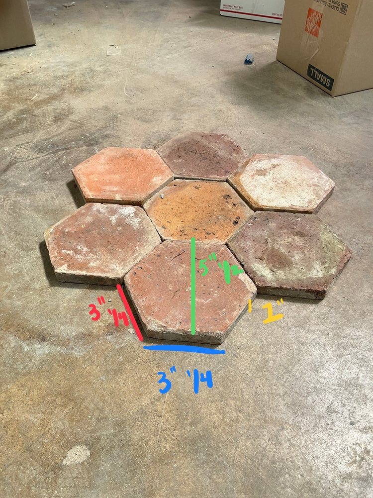Reclaimed French Terracotta Hexagonal Tile (TC-014)
