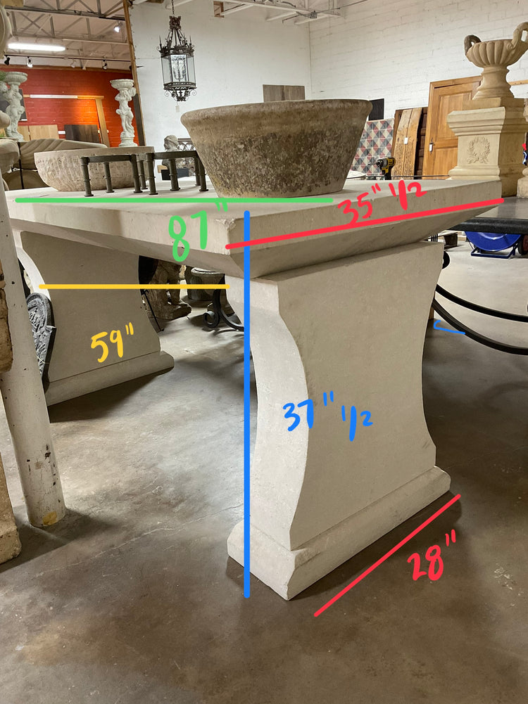 French Limestone Table (T-1352)