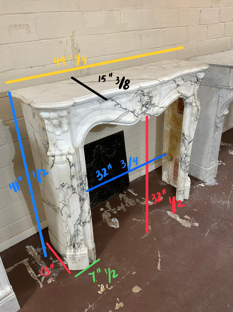 French White Marble Mantel