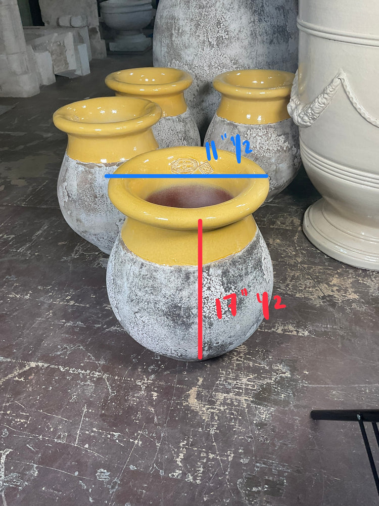 Contemporary French Glazed Terracotta Oil Jar (V-FVHE)