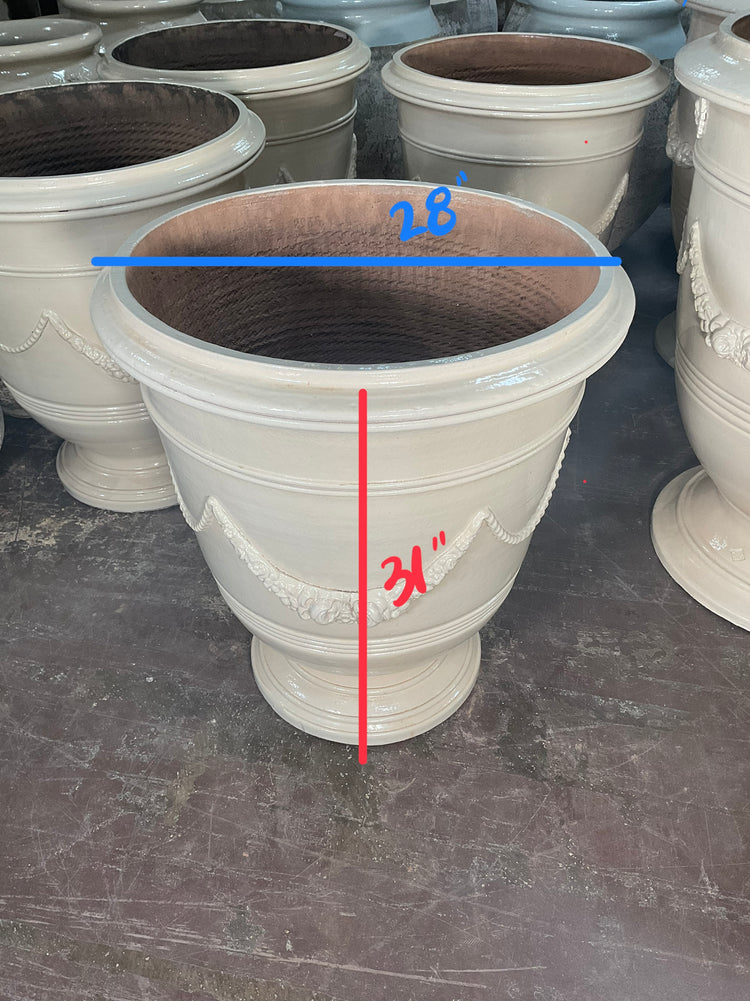 Contemporary French Glazed Terracotta Vase (V-HRFB-A)