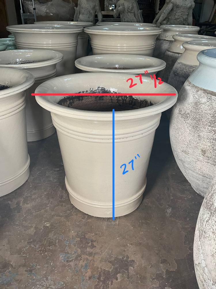 Contemporary French Terracotta Glazed Art Deco Vase (V-GEVM-B)