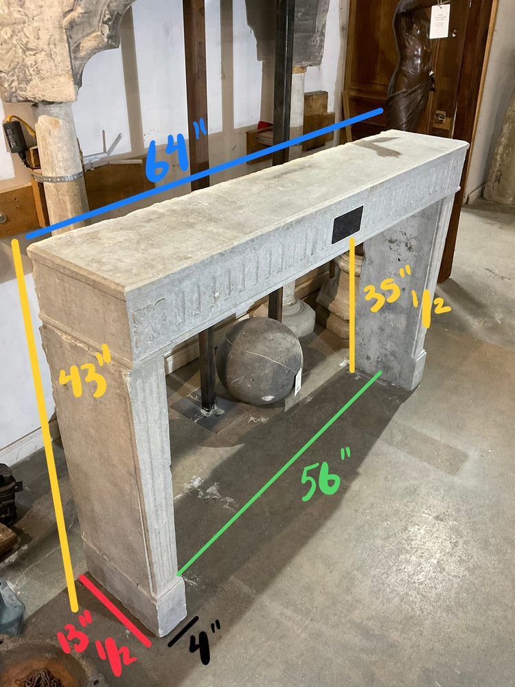 Antique Belgian Bluestone Mantel (M-YXHM)