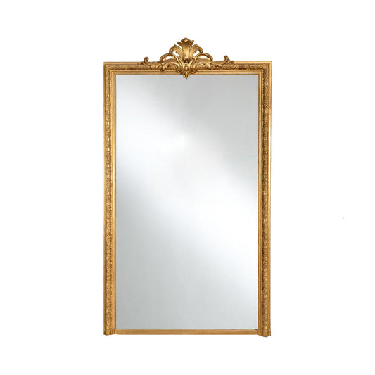 Antique French Gold Leaf Wooden Mirror (HD-EHYJ-A)