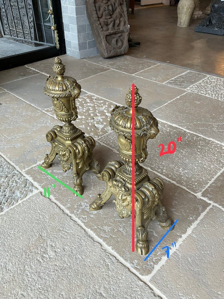 French Bronze Andirons (M-UMPHN)