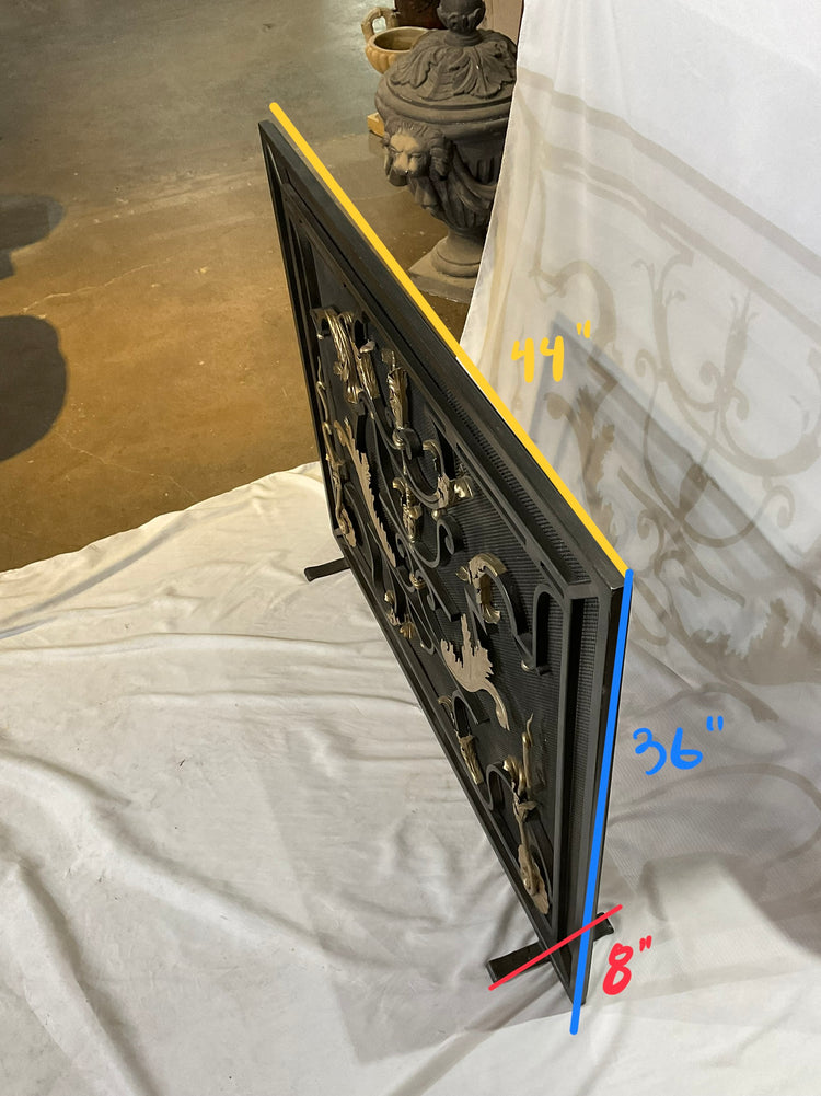 French Iron Fireplace Screen (FA-RZSV)