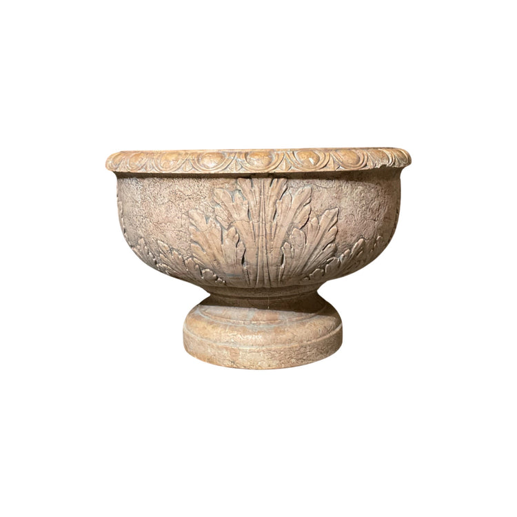 Pair of Italian Rosso Verona Marble Planters (V-DNUF)