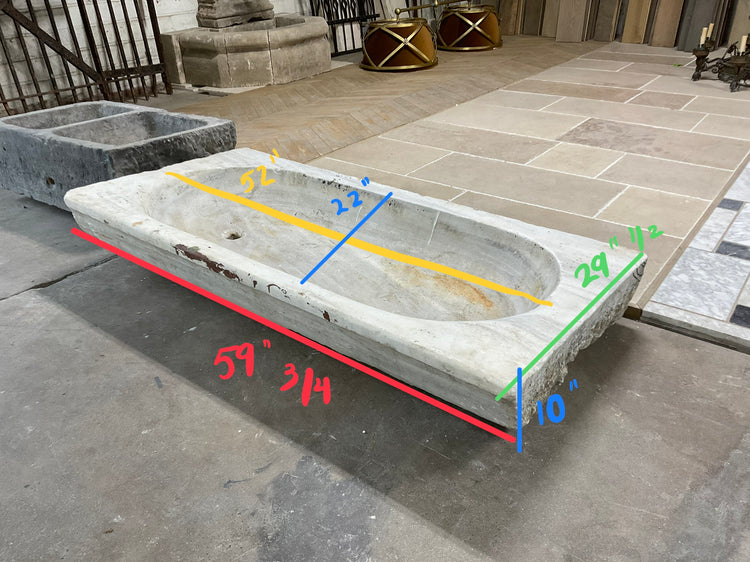 French White Carrara Marble Sink (S-MHSR)