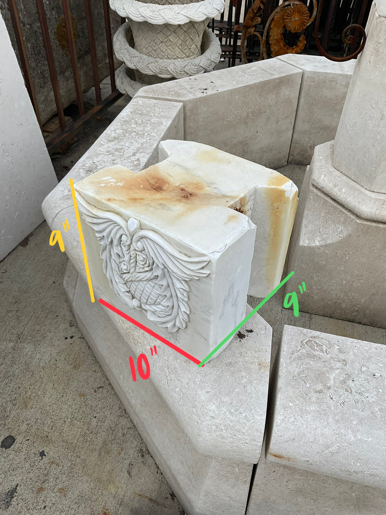 Italian Carved Marble Fountain Element (GE-SVWR)