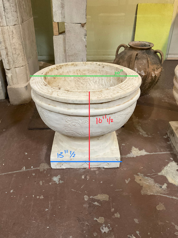 Italian Marble Planter (V-ZRBY)