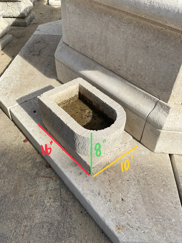 Belgian Bluestone Semicircle Planter (V-QLWR)