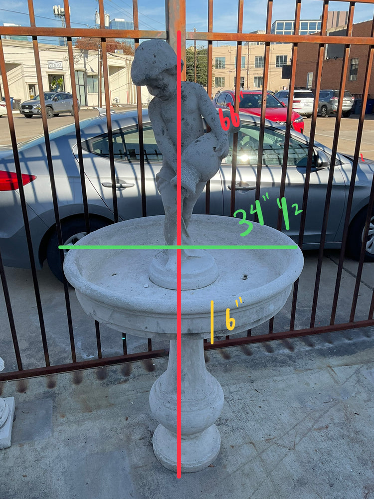 Antique Italian Concrete Composite Central Fountain (F-YDXB)