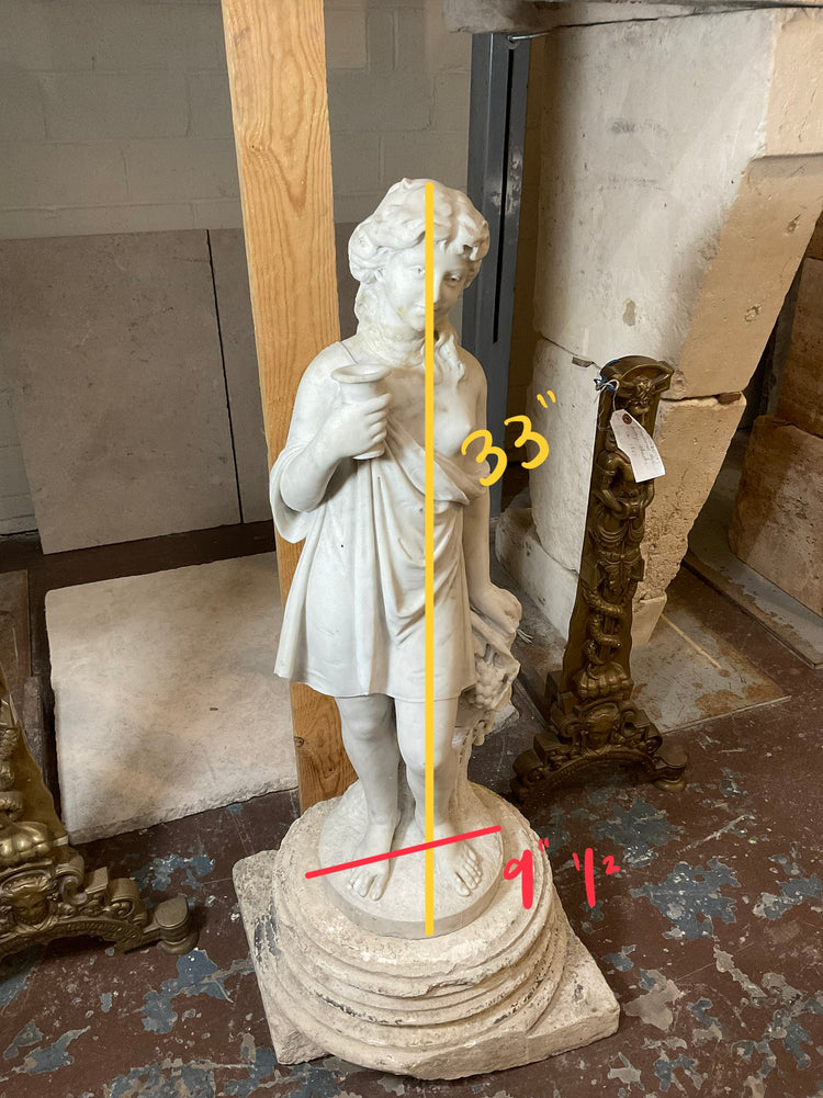 French White Carrara Marble Sculpture (HD-LTSR)