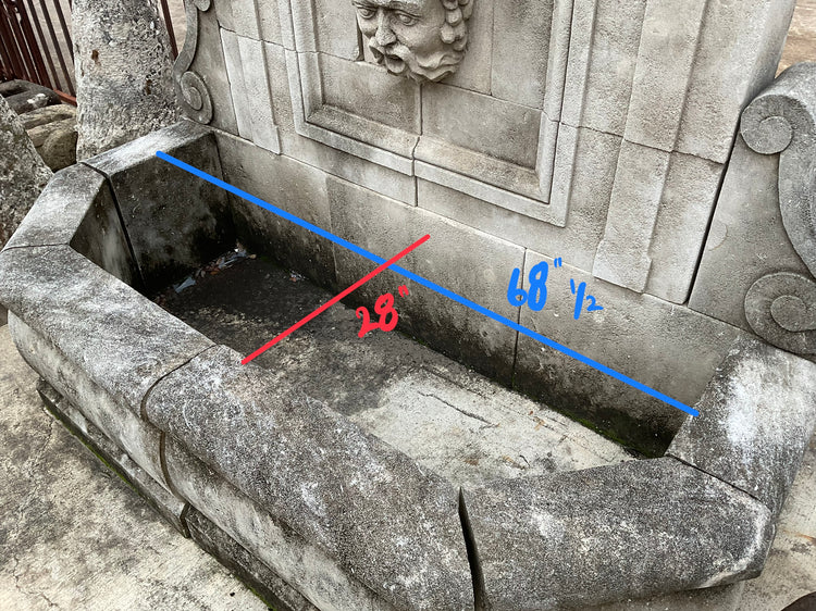 Contemporary French Limestone Bacchus Wall Fountain (FO112)