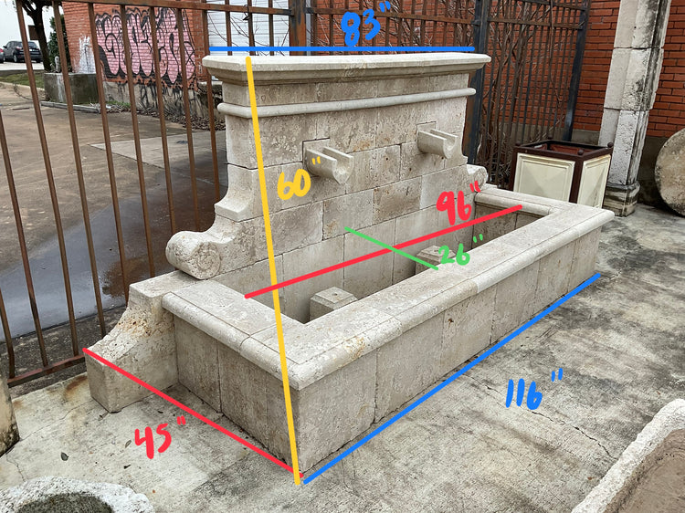 Contemporary French Limestone Wall Fountain (FO131)