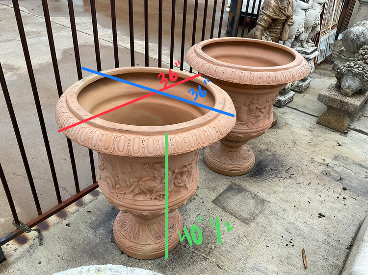 Midcentury Italian Terracotta Urn (V-WNKZ)