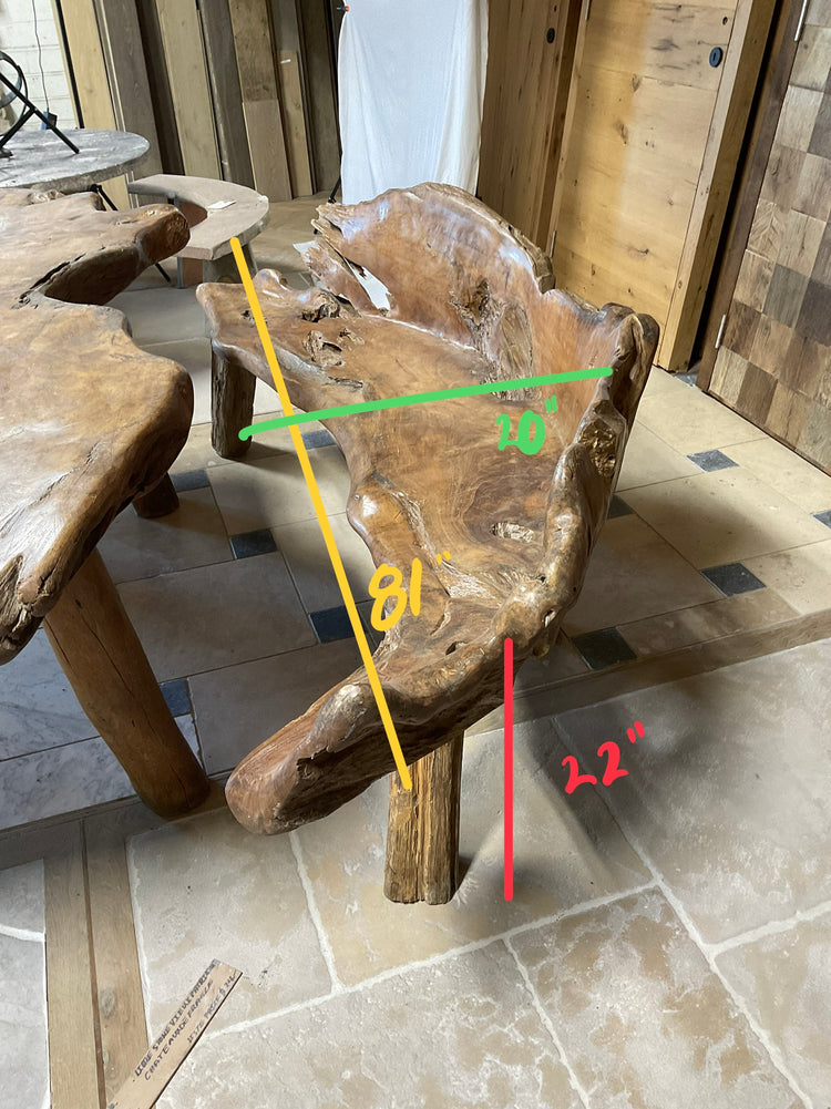 French Olive Tree Wooden Table Set (GE-VMWE)