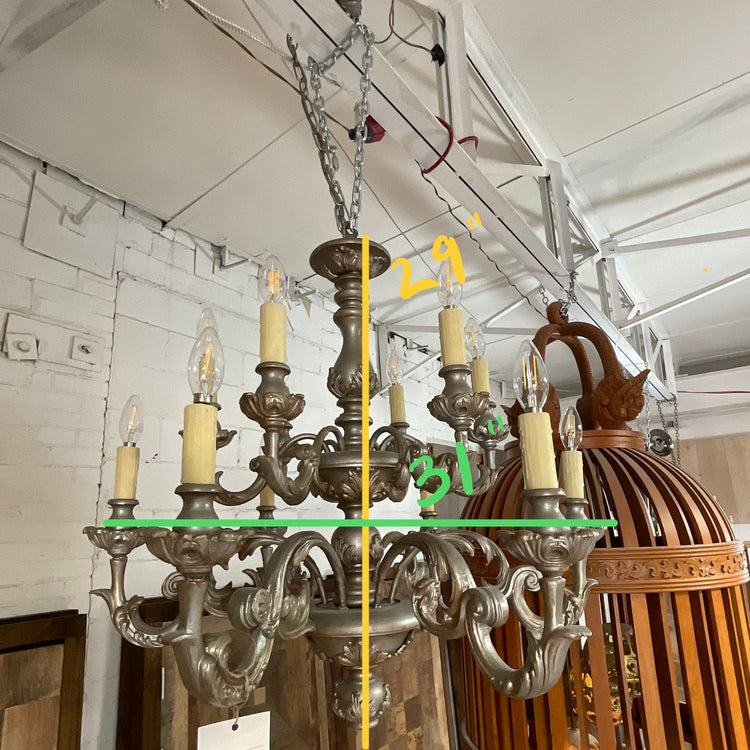 French Oak Wood Chandelier (L-QUJA)