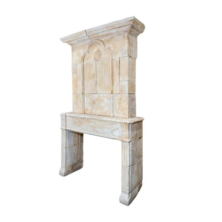 Antique French Limestone Fireplace (ALCH009)