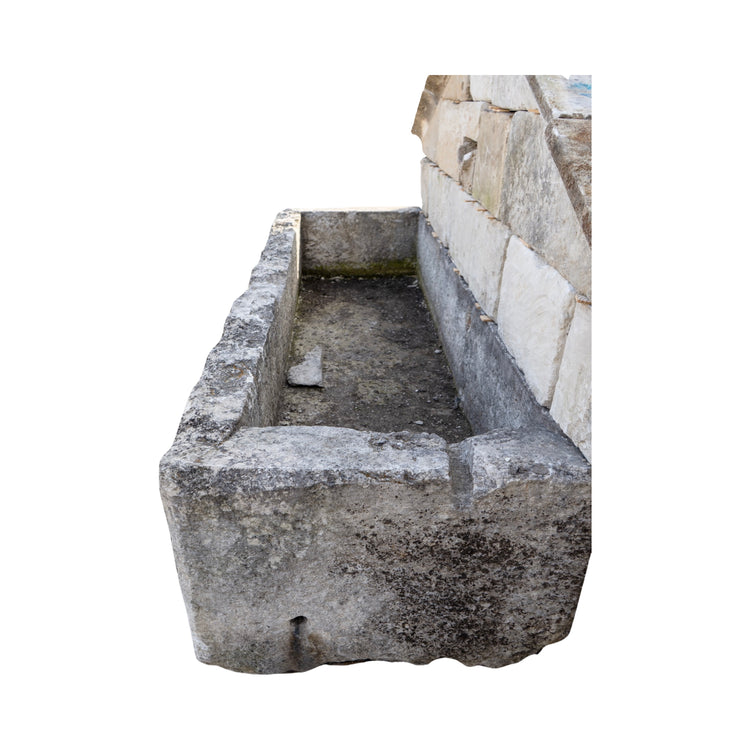 French Limestone Wall Fountain Trough