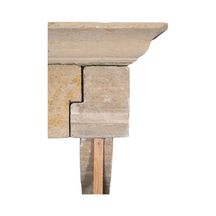 Antique French Limestone Mantel (M-NBDJ)