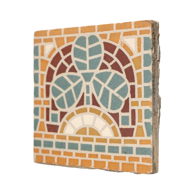 Reclaimed French Encaustic Concrete Tile (ET-CYKG)