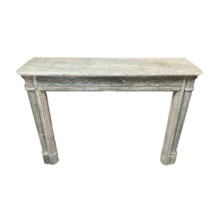 French Breche Marble Mantel