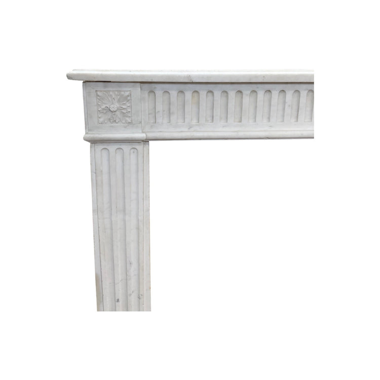 French Carrara Marble Mantel
